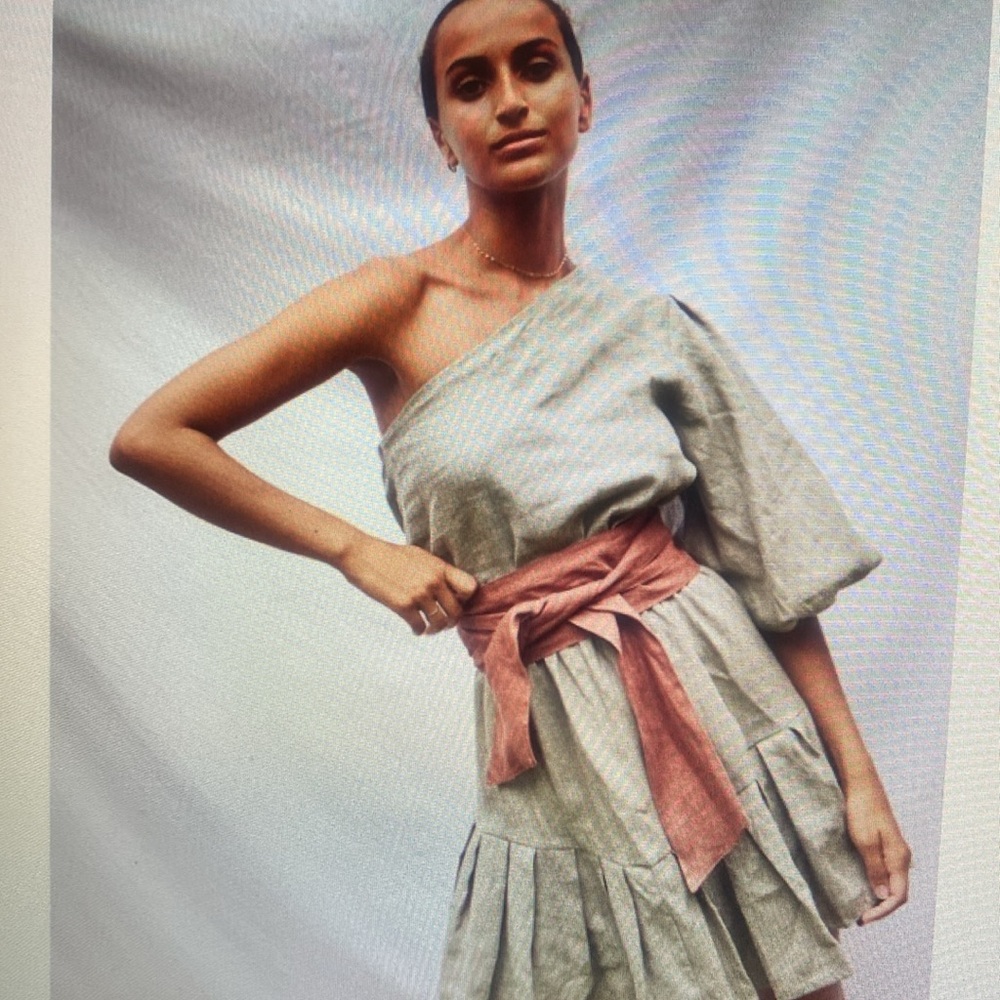 Lune Resort one shoulder flounce resort dress - Picture 10 of 10